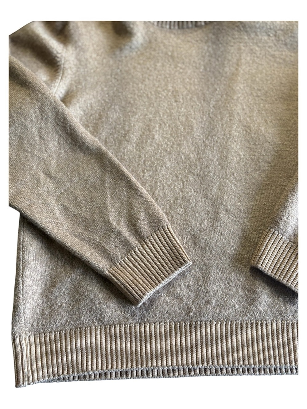 Bugatchi Merino Wool Camel Turtleneck Sweater Preppy Old Money Quiet Luxury - Picture 6 of 7
